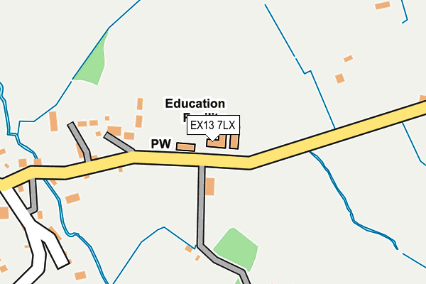 EX13 7LX map - OS OpenMap – Local (Ordnance Survey) EX13 7LX map - OS OpenMap – Local (Ordnance Survey)