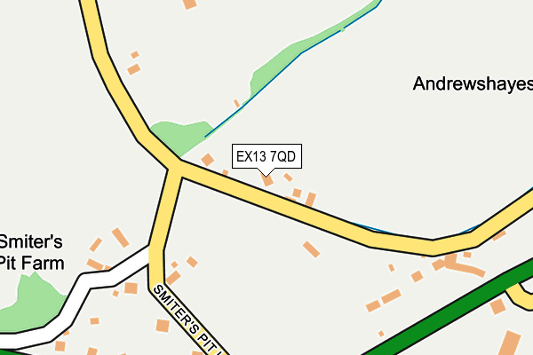 EX13 7QD map - OS OpenMap – Local (Ordnance Survey) EX13 7QD map - OS OpenMap – Local (Ordnance Survey)
