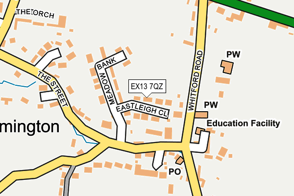 EX13 7QZ map - OS OpenMap – Local (Ordnance Survey) EX13 7QZ map - OS OpenMap – Local (Ordnance Survey)