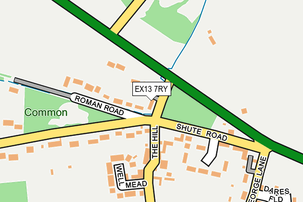 EX13 7RY map - OS OpenMap – Local (Ordnance Survey) EX13 7RY map - OS OpenMap – Local (Ordnance Survey)