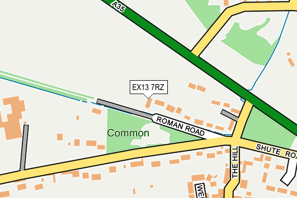 EX13 7RZ map - OS OpenMap – Local (Ordnance Survey) EX13 7RZ map - OS OpenMap – Local (Ordnance Survey)