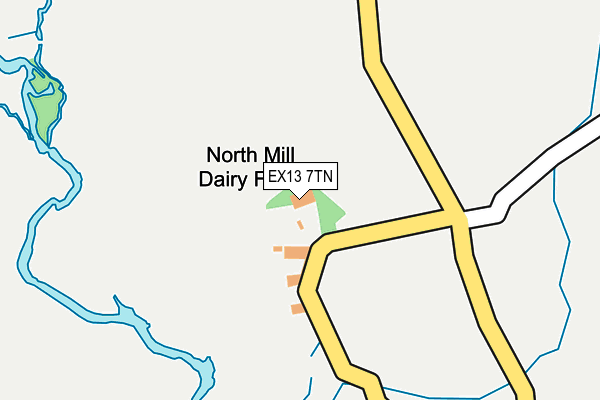 EX13 7TN map - OS OpenMap – Local (Ordnance Survey) EX13 7TN map - OS OpenMap – Local (Ordnance Survey)