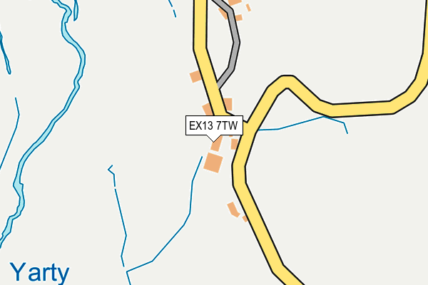 EX13 7TW map - OS OpenMap – Local (Ordnance Survey) EX13 7TW map - OS OpenMap – Local (Ordnance Survey)