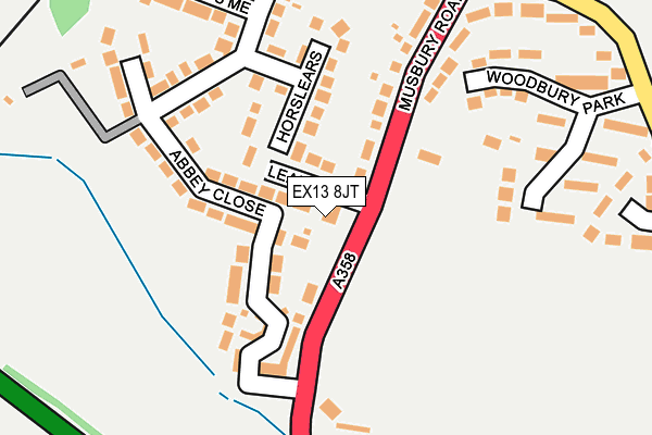 EX13 8JT map - OS OpenMap – Local (Ordnance Survey) EX13 8JT map - OS OpenMap – Local (Ordnance Survey)