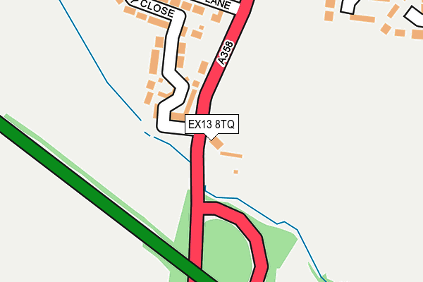 EX13 8TQ map - OS OpenMap – Local (Ordnance Survey) EX13 8TQ map - OS OpenMap – Local (Ordnance Survey)