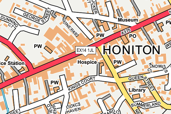 EX14 1JL map - OS OpenMap – Local (Ordnance Survey) EX14 1JL map - OS OpenMap – Local (Ordnance Survey)
