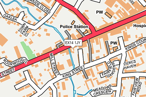 EX14 1JY map - OS OpenMap – Local (Ordnance Survey) EX14 1JY map - OS OpenMap – Local (Ordnance Survey)