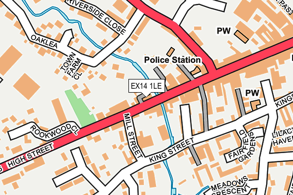 EX14 1LE map - OS OpenMap – Local (Ordnance Survey) EX14 1LE map - OS OpenMap – Local (Ordnance Survey)