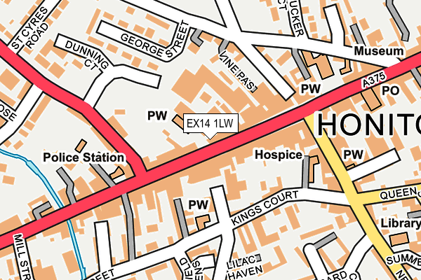 EX14 1LW map - OS OpenMap – Local (Ordnance Survey) EX14 1LW map - OS OpenMap – Local (Ordnance Survey)