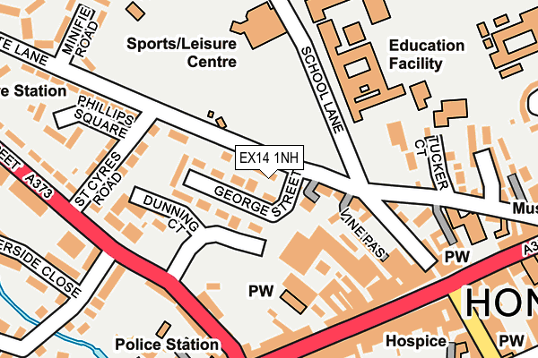 EX14 1NH map - OS OpenMap – Local (Ordnance Survey) EX14 1NH map - OS OpenMap – Local (Ordnance Survey)