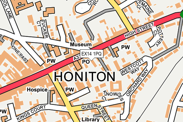 EX14 1PQ map - OS OpenMap – Local (Ordnance Survey) EX14 1PQ map - OS OpenMap – Local (Ordnance Survey)