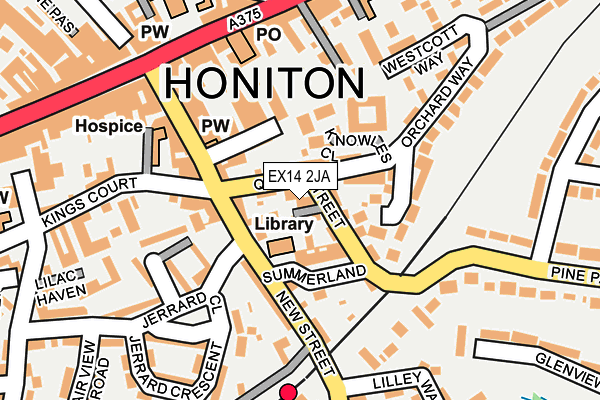 EX14 2JA map - OS OpenMap – Local (Ordnance Survey) EX14 2JA map - OS OpenMap – Local (Ordnance Survey)