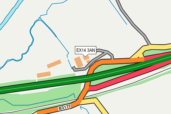 EX14 3AN map - OS OpenMap – Local (Ordnance Survey) EX14 3AN map - OS OpenMap – Local (Ordnance Survey)