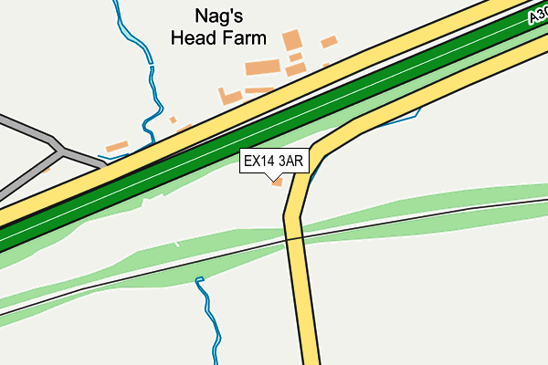 EX14 3AR map - OS OpenMap – Local (Ordnance Survey) EX14 3AR map - OS OpenMap – Local (Ordnance Survey)