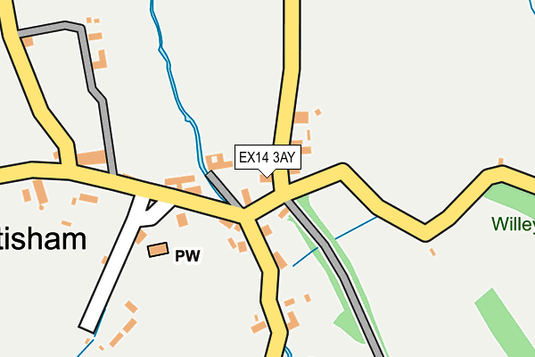 EX14 3AY map - OS OpenMap – Local (Ordnance Survey) EX14 3AY map - OS OpenMap – Local (Ordnance Survey)