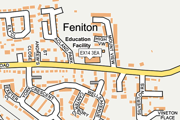 EX14 3EA map - OS OpenMap – Local (Ordnance Survey) EX14 3EA map - OS OpenMap – Local (Ordnance Survey)