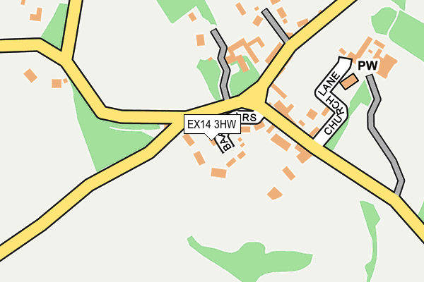 EX14 3HW map - OS OpenMap – Local (Ordnance Survey) EX14 3HW map - OS OpenMap – Local (Ordnance Survey)