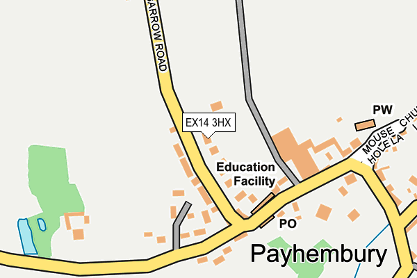 EX14 3HX map - OS OpenMap – Local (Ordnance Survey) EX14 3HX map - OS OpenMap – Local (Ordnance Survey)