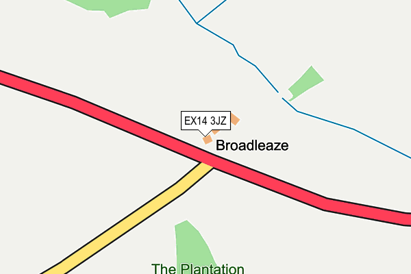 EX14 3JZ map - OS OpenMap – Local (Ordnance Survey) EX14 3JZ map - OS OpenMap – Local (Ordnance Survey)