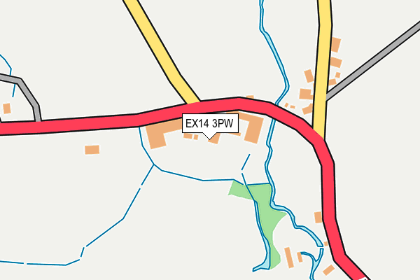 EX14 3PW map - OS OpenMap – Local (Ordnance Survey) EX14 3PW map - OS OpenMap – Local (Ordnance Survey)