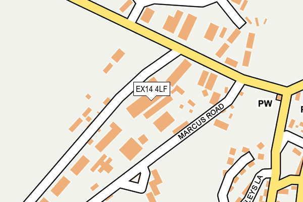 EX14 4LF map - OS OpenMap – Local (Ordnance Survey) EX14 4LF map - OS OpenMap – Local (Ordnance Survey)