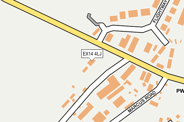 EX14 4LJ map - OS OpenMap – Local (Ordnance Survey) EX14 4LJ map - OS OpenMap – Local (Ordnance Survey)