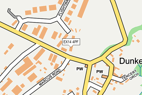 EX14 4PF map - OS OpenMap – Local (Ordnance Survey) EX14 4PF map - OS OpenMap – Local (Ordnance Survey)