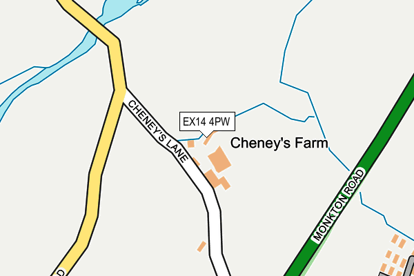 EX14 4PW map - OS OpenMap – Local (Ordnance Survey) EX14 4PW map - OS OpenMap – Local (Ordnance Survey)