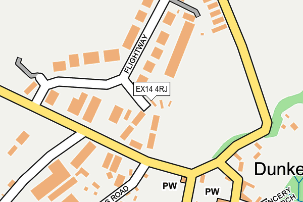 EX14 4RJ map - OS OpenMap – Local (Ordnance Survey) EX14 4RJ map - OS OpenMap – Local (Ordnance Survey)