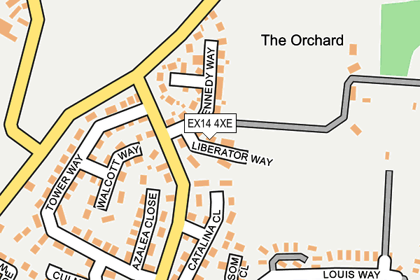 EX14 4XE map - OS OpenMap – Local (Ordnance Survey) EX14 4XE map - OS OpenMap – Local (Ordnance Survey)