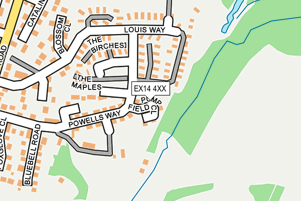 EX14 4XX map - OS OpenMap – Local (Ordnance Survey) EX14 4XX map - OS OpenMap – Local (Ordnance Survey)