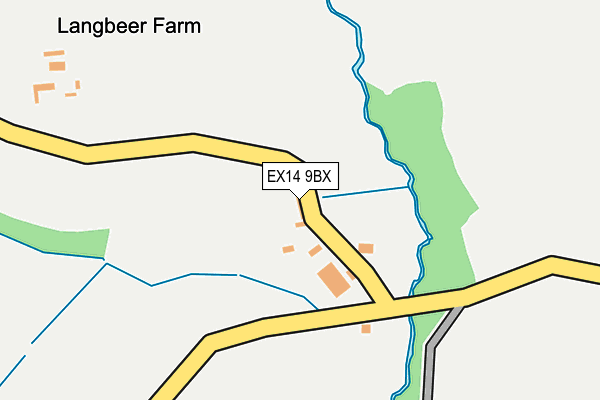 EX14 9BX map - OS OpenMap – Local (Ordnance Survey) EX14 9BX map - OS OpenMap – Local (Ordnance Survey)