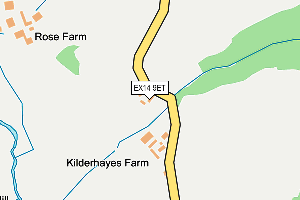 EX14 9ET map - OS OpenMap – Local (Ordnance Survey) EX14 9ET map - OS OpenMap – Local (Ordnance Survey)