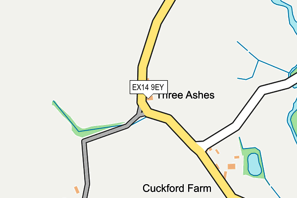 EX14 9EY map - OS OpenMap – Local (Ordnance Survey) EX14 9EY map - OS OpenMap – Local (Ordnance Survey)