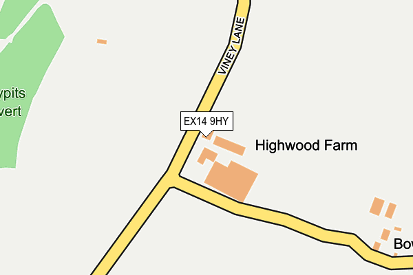 EX14 9HY map - OS OpenMap – Local (Ordnance Survey) EX14 9HY map - OS OpenMap – Local (Ordnance Survey)