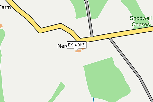 EX14 9HZ map - OS OpenMap – Local (Ordnance Survey)