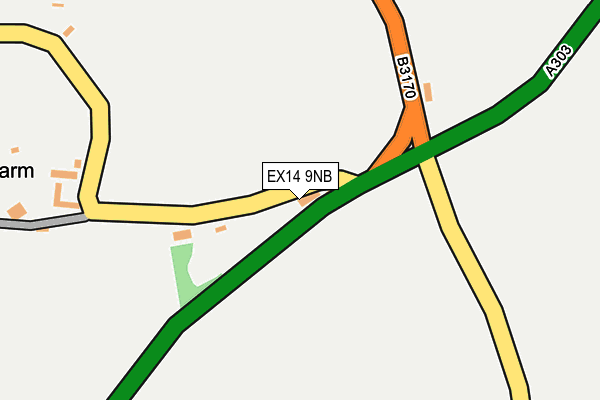 EX14 9NB map - OS OpenMap – Local (Ordnance Survey) EX14 9NB map - OS OpenMap – Local (Ordnance Survey)