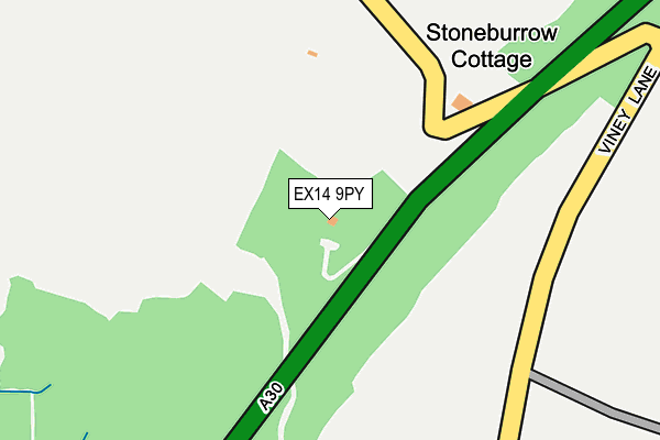 EX14 9PY map - OS OpenMap – Local (Ordnance Survey) EX14 9PY map - OS OpenMap – Local (Ordnance Survey)