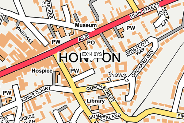 EX14 9YS map - OS OpenMap – Local (Ordnance Survey) EX14 9YS map - OS OpenMap – Local (Ordnance Survey)