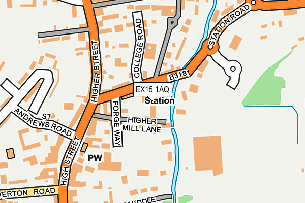 EX15 1AQ map - OS OpenMap – Local (Ordnance Survey) EX15 1AQ map - OS OpenMap – Local (Ordnance Survey)