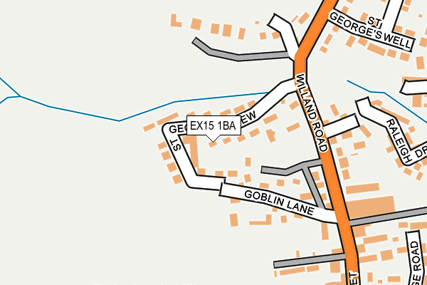 EX15 1BA map - OS OpenMap – Local (Ordnance Survey) EX15 1BA map - OS OpenMap – Local (Ordnance Survey)