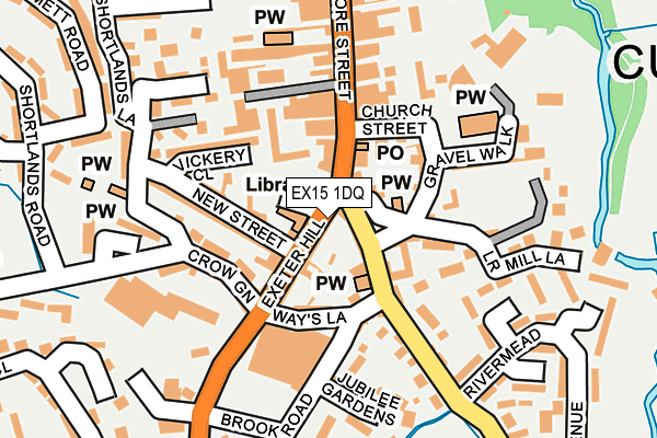 EX15 1DQ map - OS OpenMap – Local (Ordnance Survey) EX15 1DQ map - OS OpenMap – Local (Ordnance Survey)