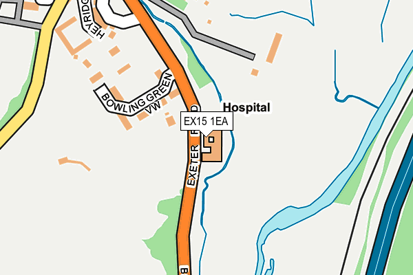 EX15 1EA map - OS OpenMap – Local (Ordnance Survey) EX15 1EA map - OS OpenMap – Local (Ordnance Survey)