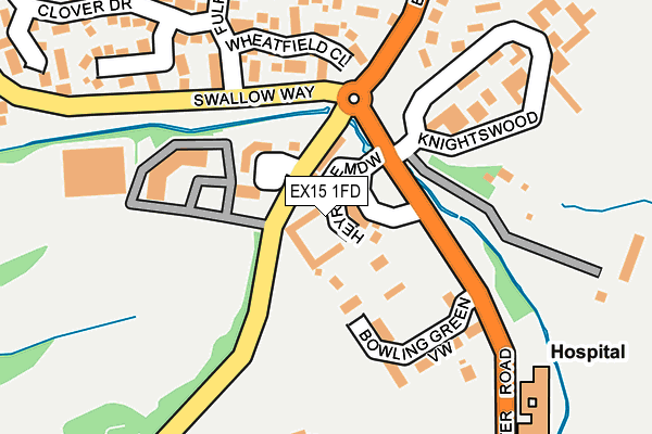 EX15 1FD map - OS OpenMap – Local (Ordnance Survey) EX15 1FD map - OS OpenMap – Local (Ordnance Survey)