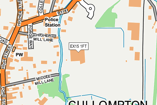 EX15 1FT map - OS OpenMap – Local (Ordnance Survey) EX15 1FT map - OS OpenMap – Local (Ordnance Survey)