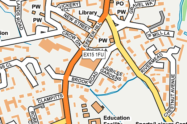 EX15 1FU map - OS OpenMap – Local (Ordnance Survey) EX15 1FU map - OS OpenMap – Local (Ordnance Survey)