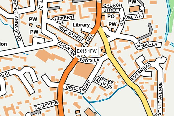 EX15 1FW map - OS OpenMap – Local (Ordnance Survey) EX15 1FW map - OS OpenMap – Local (Ordnance Survey)