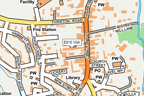 EX15 1GA map - OS OpenMap – Local (Ordnance Survey) EX15 1GA map - OS OpenMap – Local (Ordnance Survey)