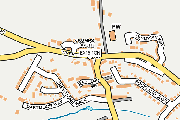 EX15 1GN map - OS OpenMap – Local (Ordnance Survey) EX15 1GN map - OS OpenMap – Local (Ordnance Survey)
