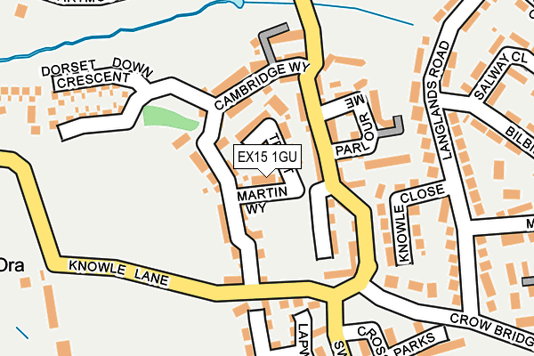 EX15 1GU map - OS OpenMap – Local (Ordnance Survey) EX15 1GU map - OS OpenMap – Local (Ordnance Survey)